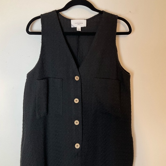 Pomander Place by Tuckernuck | Black Textured Myla Romper | Large - Picture 10 of 15